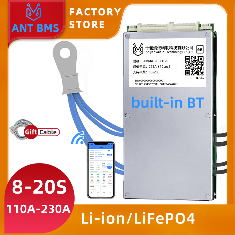 Smart Bms 24S 200A Bluetooth Lifepo4 - ANT Smart Balance BMS 8S-20S met