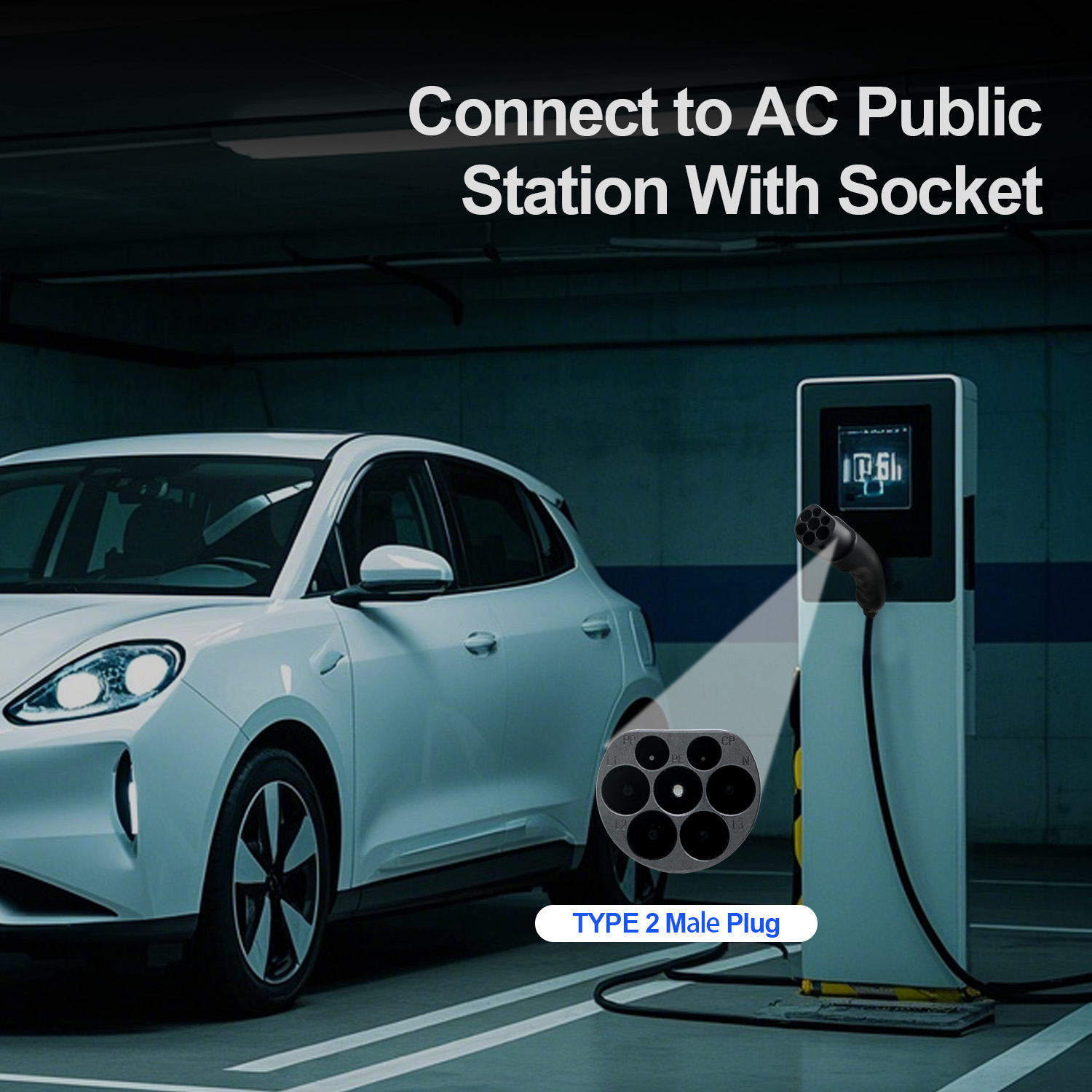 Kolanky Type 2 Mannelijke EV-s - Ev Charger Type 2 22Kw 32A 3 Phase recensie en prijs
