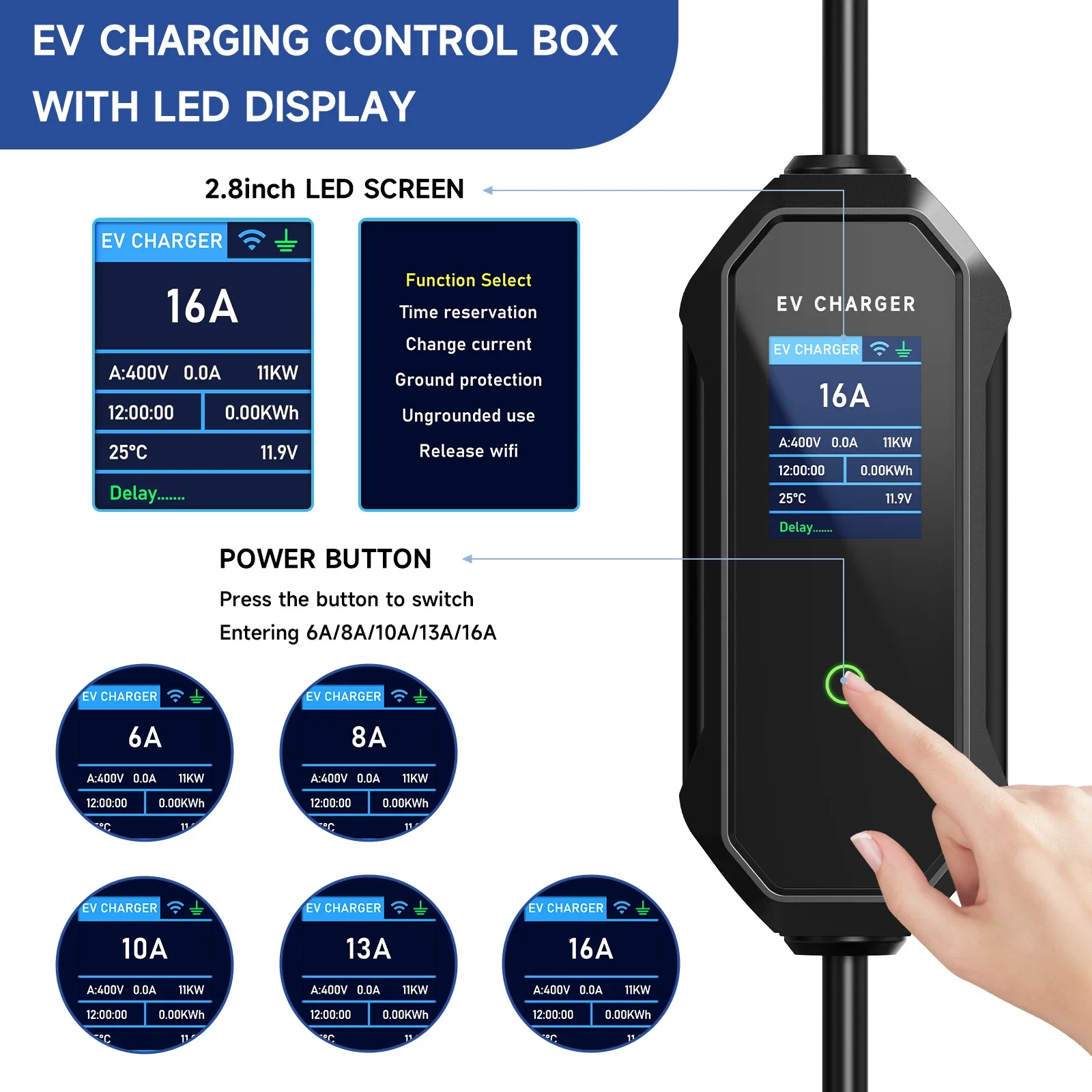 AFEEV Type 2 Draagbare EV-opla - Type 2 Portable Ev Charger 11Kw Cee recensie en prijs